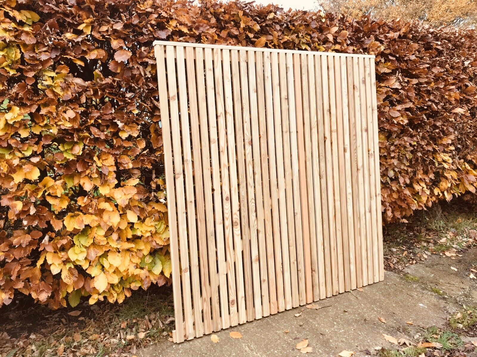 Siberian Larch Solid Wood Fencing Panel – A Grade – Vertical Slatted Batten 44 Mm Thick