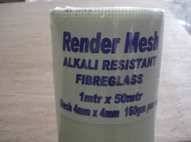 Alkali Resistant Fibreglass Render Mesh- 1m x 50m Roll - 4mm 160g/m2